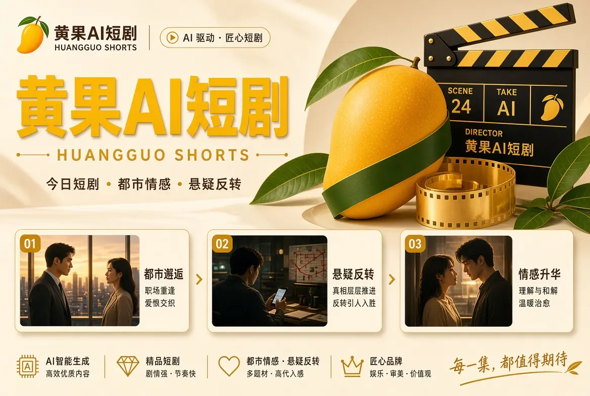 黄果AI短剧阅读主视觉